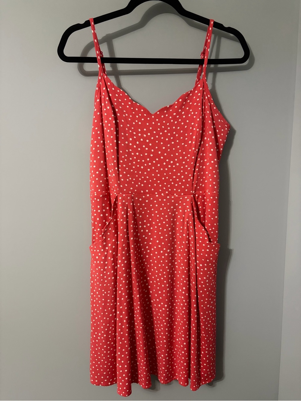 Women’s Coral Polka Dot Sundress